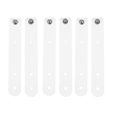 POPETPOP 6pcs Leather Cable Organizers Wire Holders for Home Office for Earphone Usb Tidy up Your Desktop Cords