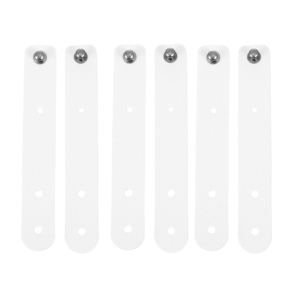 POPETPOP 6pcs Leather Cable Organizers Wire Holders for Home Office for Earphone Usb Tidy up Your Desktop Cords