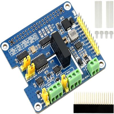 2-Channel Isolated CAN FD Expansion HAT for Raspberry Pi 4B/3B+/3B/2B/Raspberry Pi Zero W WH/Raspberry Pi Zero 2W 2WH/ Jetson Nano, with MCP2518FD CAN Controller Onboard Multi Protection Circuits