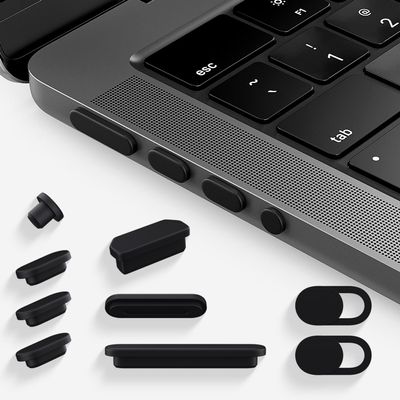 7PCS Dust Cover Port Plugs Accessories for 2025-2022 MacBook Air 13 15.3 inch M4 M3 M2 M1 / MacBook Pro 14" 16" M5 M4 M3 M2 M1 Pro/Max & 2PCS Webcam Cover Slide