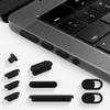 7PCS Dust Cover Port Plugs Accessories for 2025-2022 MacBook Air 13 15.3 inch M4 M3 M2 M1 / MacBook Pro 14" 16" M5 M4 M3 M2 M1 Pro/Max & 2PCS Webcam Cover Slide
