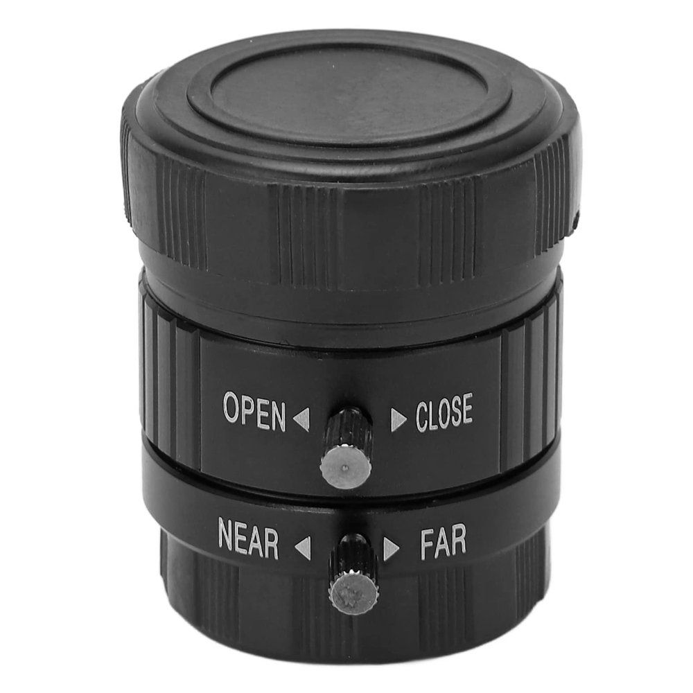 Aluminium Alloy Fixed Lens, 16mm Focal Length, Highly Accurate, Manual Adjustable Aperture Mount Lens Replacement for Camera, CW-FM1614-3MP