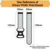 20mm Silicone Watch Band Replacement for Garmin Forerunner 245/245 Music, Vivoactive 3, Vivoactive 5, Venu, Venu Sq, Fenix 6S/5S, Approach S40/S42/S12, Galaxy Watch 7/6/5/4 Quick Release Sport Strap view 4