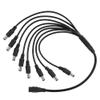 SYH&AQYE 8 Male Power Cord, 5.5mm x 2.1mm Tip Splitter Cable, 8 Way 1 Female to 8 Male Power Supply Wire Cord Y Adppter Replacement for CCTV Security Cameras Camera LED Strip Lights view 1