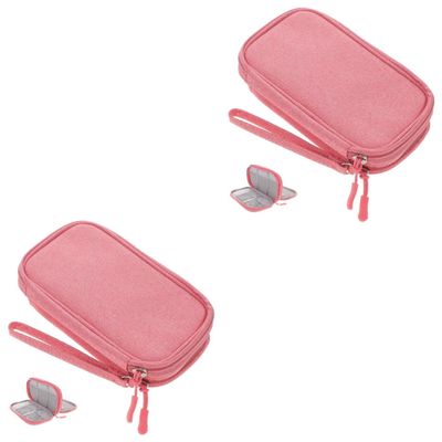 SOLUSTRE 2pcs Digital Accessories Organizer Pouch Portable Data Cable Storage Bag Multi-partition Design for Travel Business and School Use Lightweight and Electronics Organizer