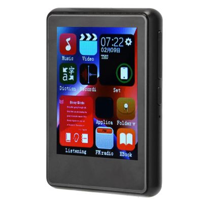 Bluetooth 5.0 MP3 Player, 2.4inch Music Player, 4GB Portable Music Audio Player with FM Radio, Recording E Book, Headphone, Support Memory Card up to 256GB (Black)