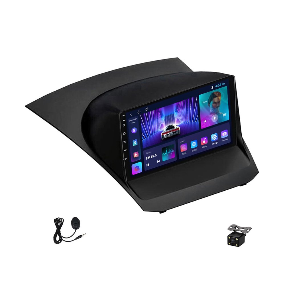 Android Car Stereo 9 Inch Touchscreen Bluetooth Car Radio for Ford Fiesta 2008~2017 GPS in-Dash Navigation FM Radio Carplay Auto Mirror Link DSP, with Backup Camera+Microphone,WiFi,2G+32G