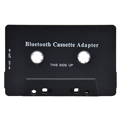 Qiilu Car Tape Player Adapter Cassette Tape Player Adapter Abs Car Cassette Player Adapter Car Bluetooth Cassette Reiver Converter with USB Cable