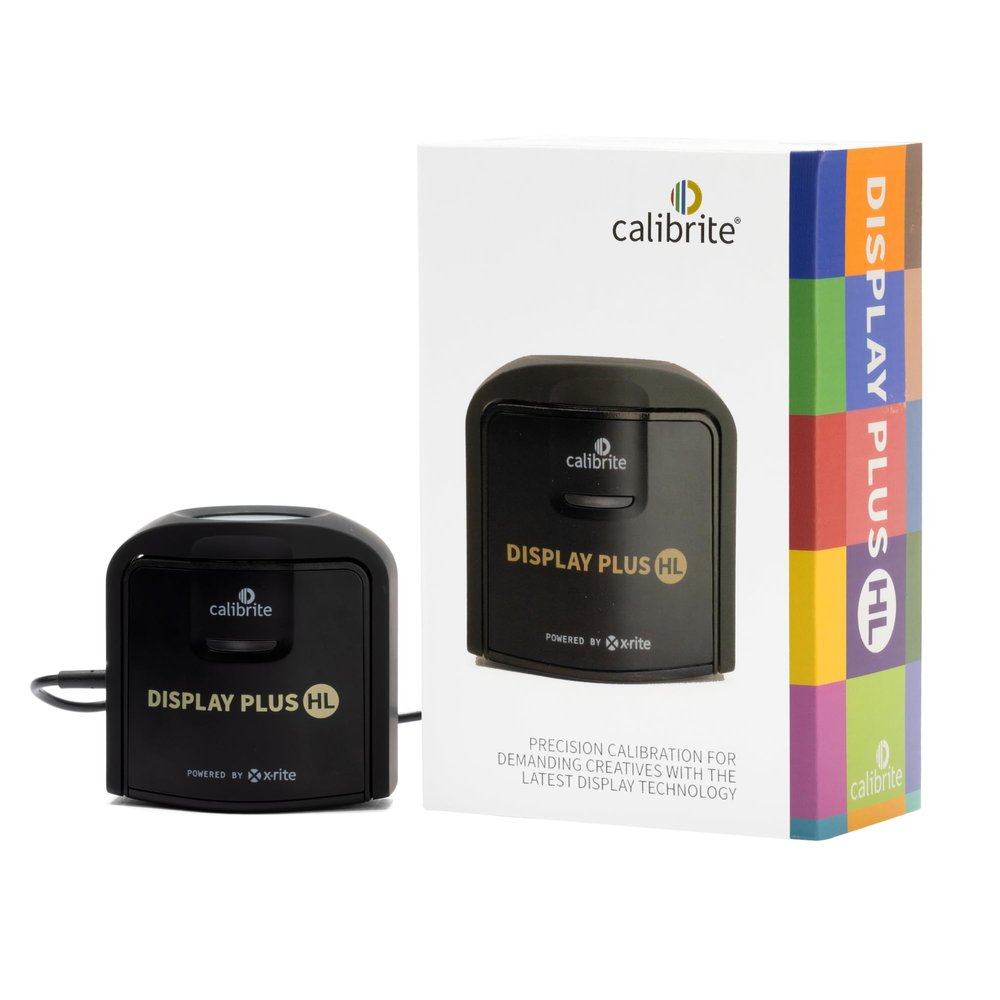 Calibrite Display Plus HL Monitor Calibration Colorimeter for Mini LED OLED and Super Bright Displays, Advanced HL Sensor Measures Up to 10000 Nits, PROFILER Software, USB C with Adapter