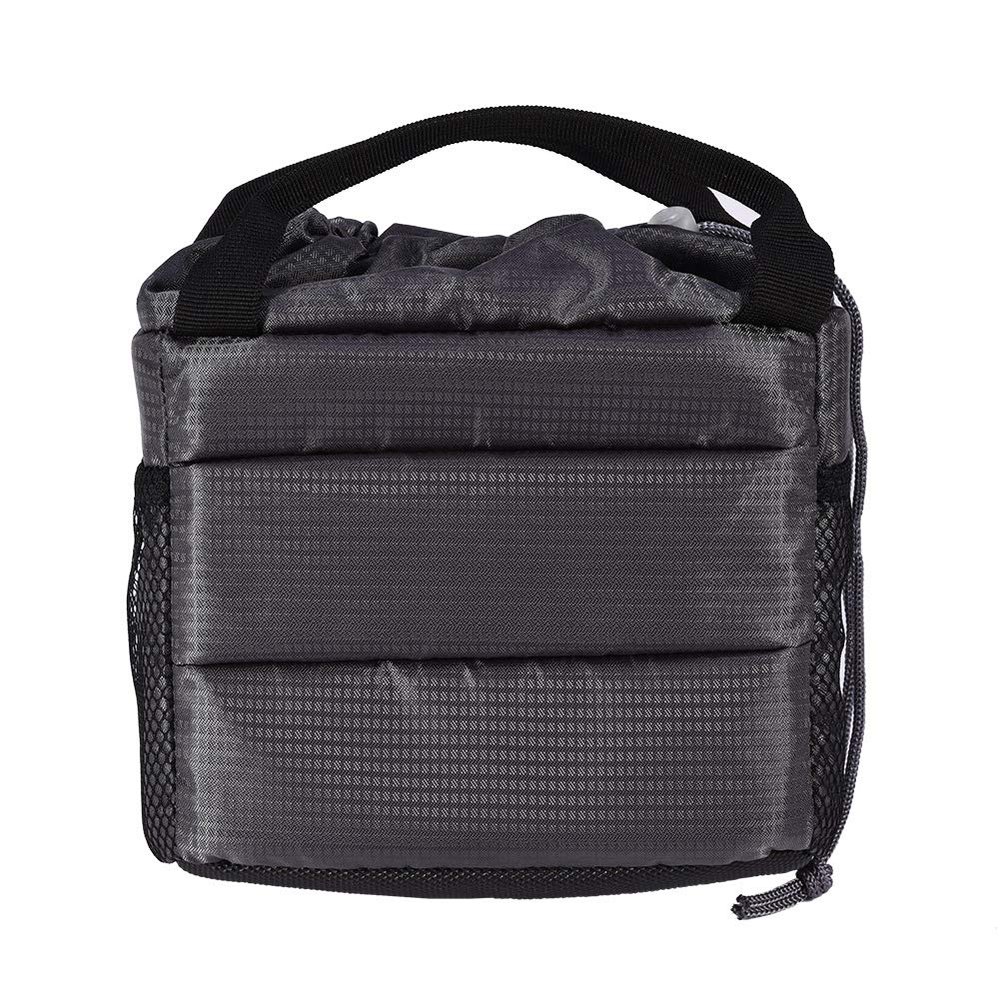 Acouto Camera Hand Bag Insert Partition Shockproof Padded Divider Case for DSLR (Grey)