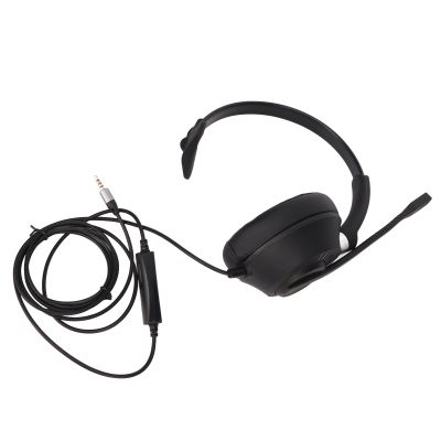 ciciglow Single Sided Ear Headphone, ENC Noise Reduction Business Headset 3.5mm Volume Adjustment Monaural Telephone Headset with Mic for Home Call Center