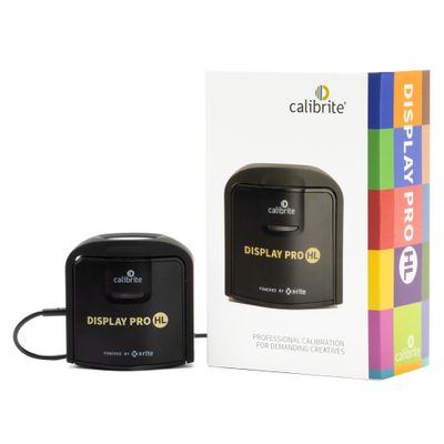 Calibrite Display Pro HL Monitor Calibration Colorimeter for LCD Mini LED and OLED Displays, Measure Up to 3000 Nits, PROFILER Software, USB C w/Adapter, Validation/Color Uniformity Tools