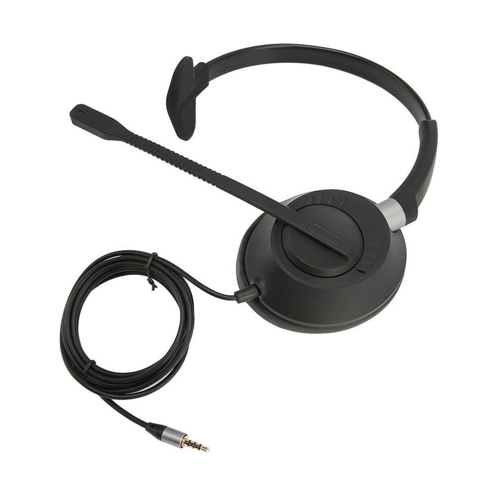 ciciglow Telephone Headset, X6S Single 3.5mm Noise Canceling Headset ENC Active PC Headphone for Customer Service Call Center