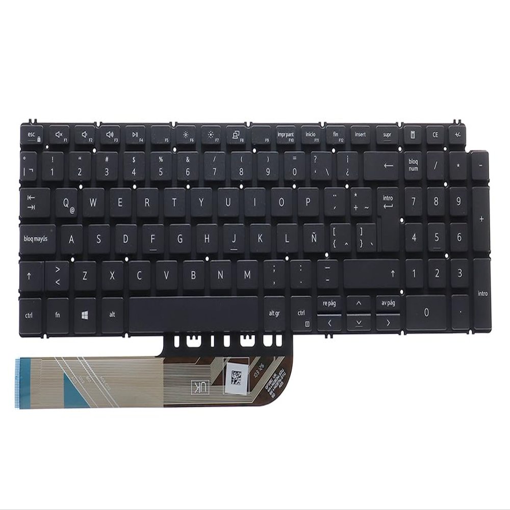 Latin Spanish Keyboard,Non-Backlit,No Keyboard Trim,Compatible with Dell inspiron 15 3501 3502 3505 5501 5502 5508 5584 5590 5593 5594 5598|Inspiron 15 7500 7501 7590 7591|Latitude 3510
