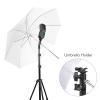 Namolit Camera Flash Mount Speedlite Swivel Bracket Flash Stand Bracket with Cold Shoe Mount 1/4 Inch & 3/8 Inch Screw Hole Umbrella Mount Holder Flash Light Accessories view 4