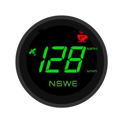 ELING Universal HUD ADAS 2 3/4 GPS Speedometer 0-299 KM/H MPH Speedo Gauge Inertial GPS Technology with Fatigue Driving Alarm Overspeed Buzzer 5-36VDC for Tesla Model Car