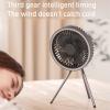 Camping Fan Portable Charging Electric Fans LED Lighting 10000mAh USB Wireless Ceiling Fan Tripod Outdoor Ventilator with Power Bank,Green,342 * 192mm view 4