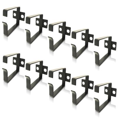 Metamas Lab - 10 Pack Server Rack Cable Management D-Ring Hooks - Bracket Organizer Hook Mount Set for Network Patch Cables, Fiber Optic, Power Cords (10 Pieces) - Made in Taiwan