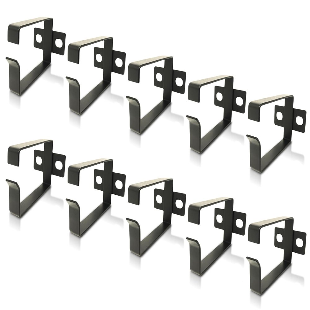 Metamas Lab - 10 Pack Server Rack Cable Management D-Ring Hooks - Bracket Organizer Hook Mount Set for Network Patch Cables, Fiber Optic, Power Cords (10 Pieces) - Made in Taiwan