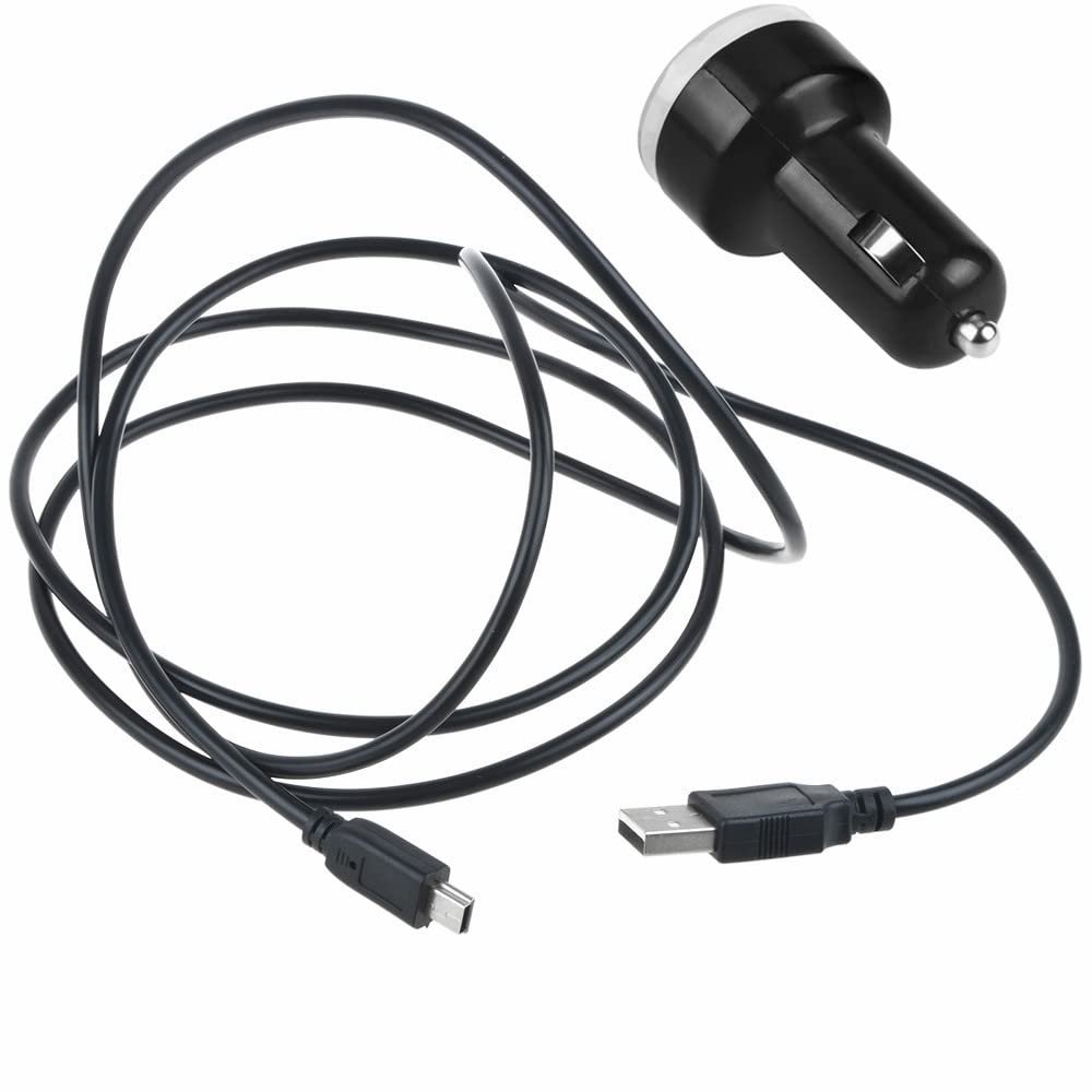J-ZMQER New Car DC Adapter + USB Charging Cable Compatible with Uniden BCD325P2 BCD-325P2 Handheld TrunkTracker V Scanner Auto Plug Power Supply
