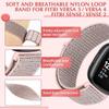 Amzhero Smartwatch band 22MM for IDW19,IDW16, Nylon Band Adjustable Sport Stretchy Braided Solo Loop Strap, Pink view 4