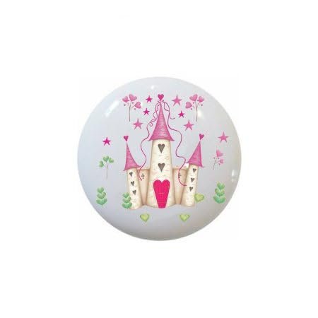 Fairy Tale Princess Fairytale DECORATIVE Ceramic Dresser Drawer PULLS Cabinet Cupboard KNOBS (Castle #5)