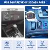 Anina 1.57"x0.87" USB Port Car Charger for Toyota, Male to Female USB Power Socket Adapter, Panel Flush Mount Extension Cable for Tacoma FJ Cruiser Highlander, Square Vehicle Dash Port for IOS Android view 4