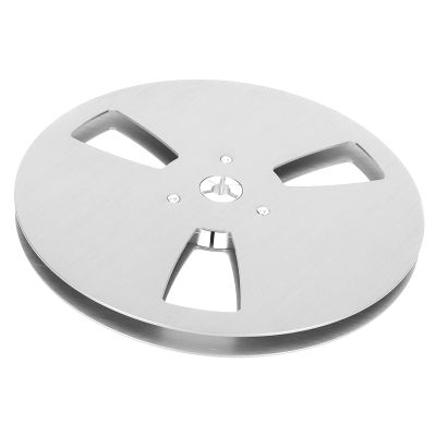 1/4 x 7 Empty Take Up Reel to Reel Tape Hub, 3 Holes Nab Open Reel Audio Aluminum Alloy 7 inch Empty Tape Reel, Tape Reel Empty Disc Opening Machine Parts (Silver)