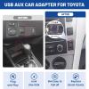 Anina USB AUX Flush Mount for Toyota, 1M Male to Female Car Dash 3.5mm AUX Extension Cable, Square Port USB Panel Mount Socket Adapter, 12V-30V Panel Mounting Cable for Audio Output & Charging view 4