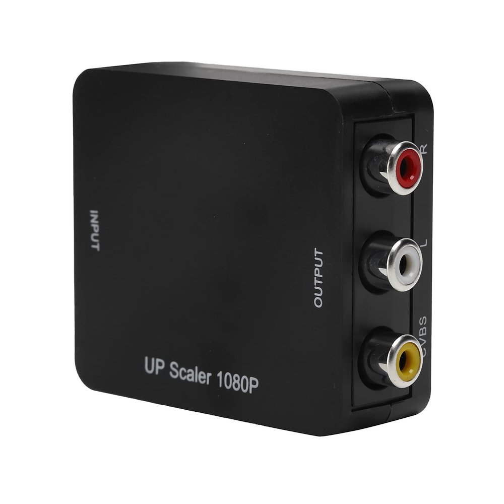 ciciglow to Converter,AV to Converter Mini Composite Video Audio Adapter with Mini USB Power Cord Compatible with Various SetTop Boxes Plug and Play