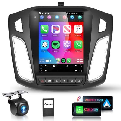 4Core+64G for Ford Focus 2012 2013 2014 2015 2016 2017 2018 Car Stereo Radio with Wireless Carplay Android Auto, WiFi 9.7inch 1080P HD IPS Touchscreen Car Play GPS Bluetooth Backup Camera