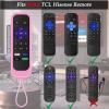 3Pack Silicone Protective Controller Sleeve for Roku Express 4K+ | Roku TV, Remote Cover with Tracker, Glow in The Dark view 2
