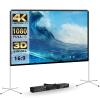 Projector Screen Outdoor Portable Movie: 120 inch Foldable Projection Screen with Stand Legs and Carry Bag for Camping Party view 1
