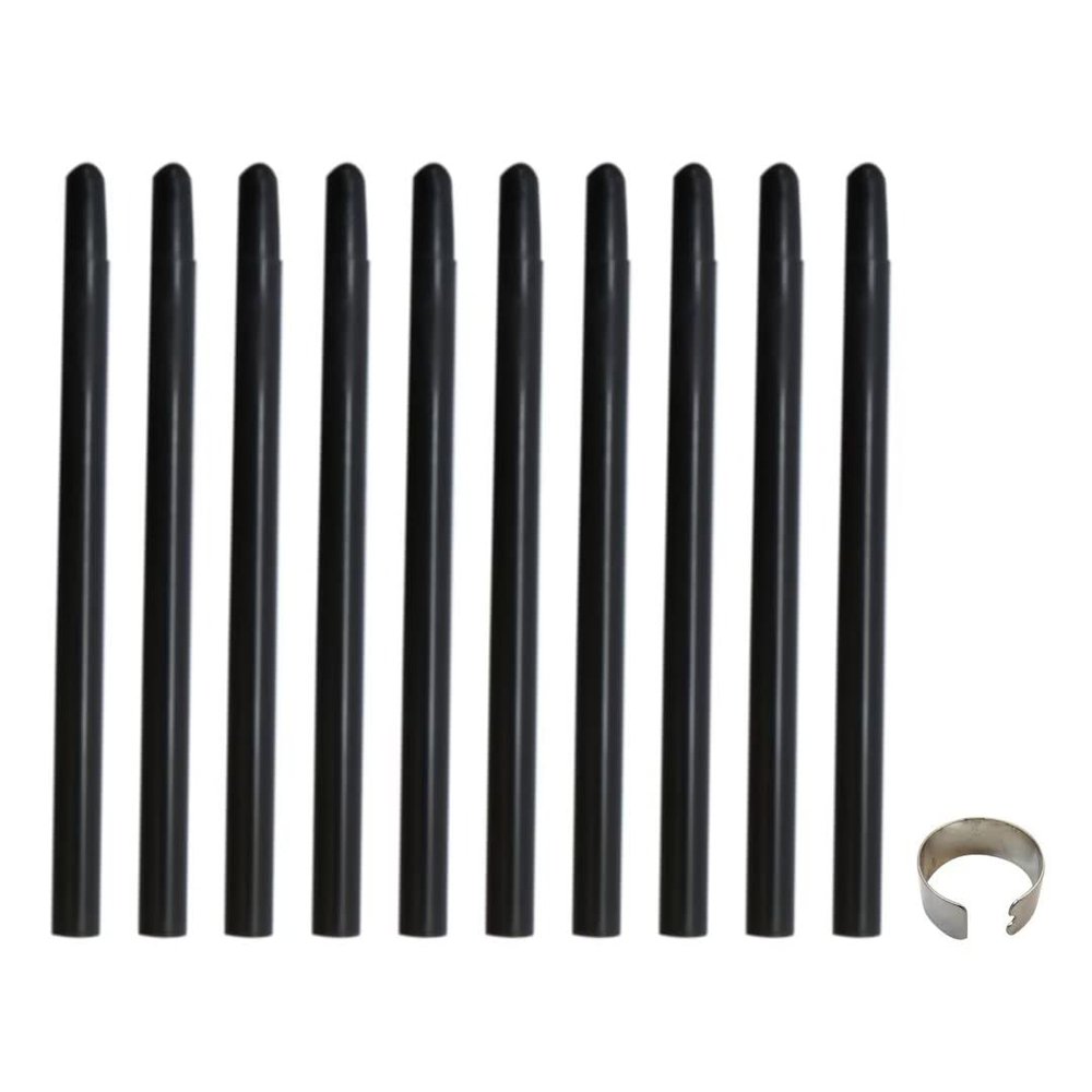10-Pack Universal Replacement Standard Pen Nibs with Removal Ring Replacement for Intuos CTL-4100 / 4100WL ; CTL-6100 / 6100WL(2x Black)