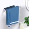 HUFEEOH Adhesive Hand Towel Holder, Kitchen Towel Rack Towel Bars Wall Mounted, Stainless Steel Bath Towel Holder for Bathroom Hotel Kitchen (8 inch, Polished Silver) view 2