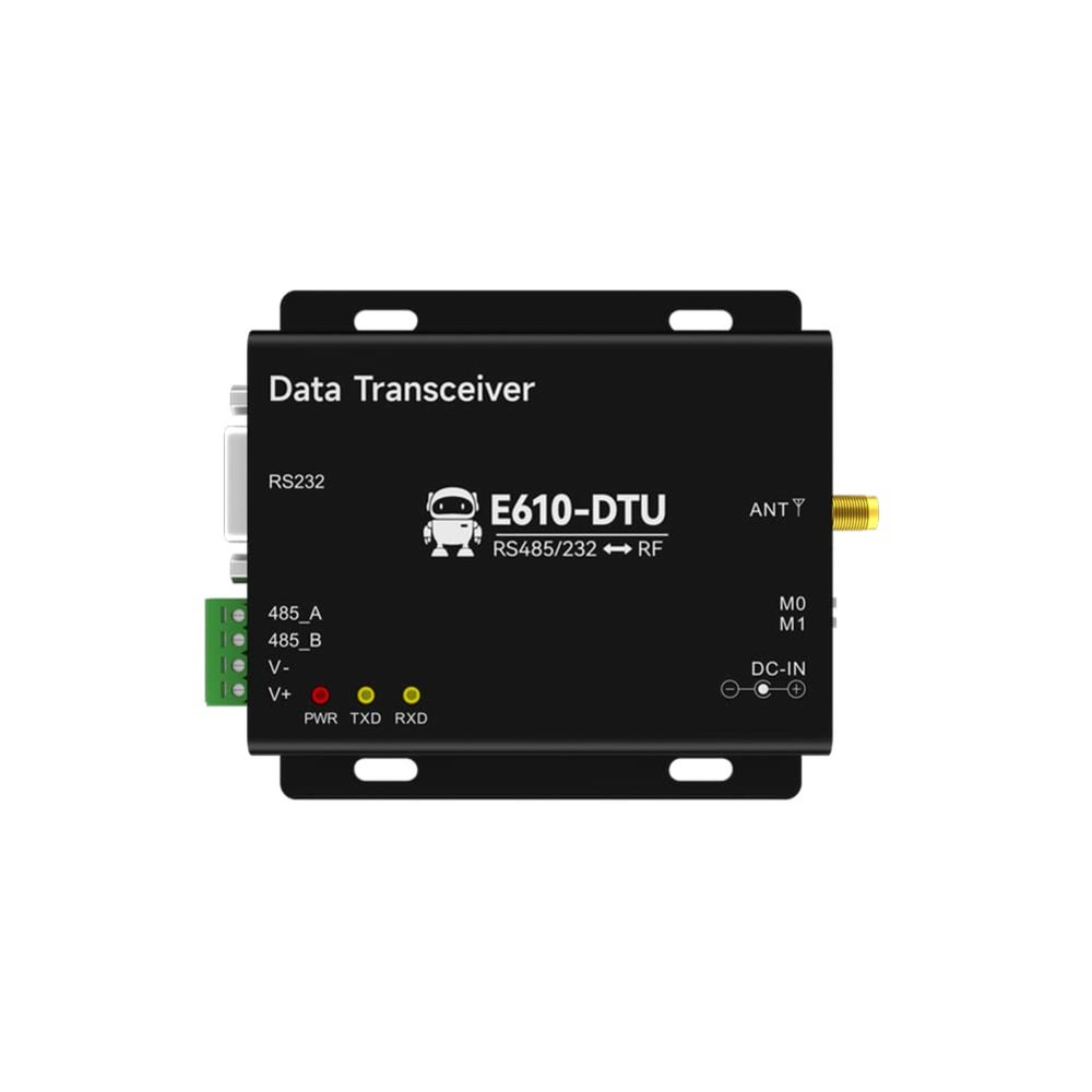 2Pcs Wireless Digital Radio RS232 RS485 433MHz High-Speed Continuous Transmission E610-DTU(433C20) 100mW RSSI Low Latency Industrial Grade