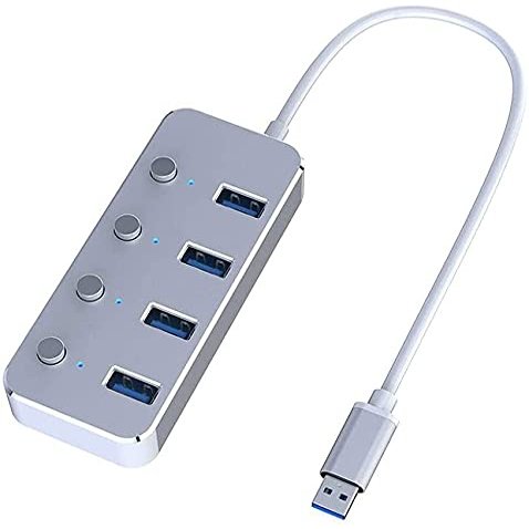 Marycan USB C Hub,4 Port USB 3.0 Hub,Aluminum Alloy Sub-Control Switch HUB Upto 5Gbps Splitter
