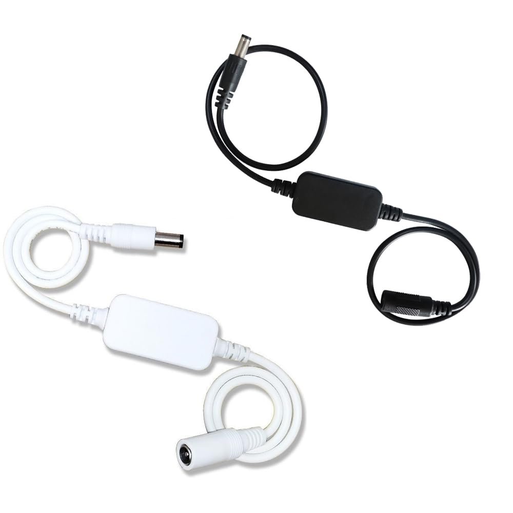 ThtRht 2 Pack Router Rebooter DC Cable with 5.5mm x 2.1mm Plug Wi-Fi Reset Device 24 Hrs Auto Reboot Programmed Refresh Switch for WiFi Extender Gigabit Ethernet Switch Network Webcam Moderm