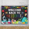10x6.5ft Back to School Backdrop for Photoshoot Welcome Back Background for Photography Students Classmate Party Banner Portrait Photo Studio Props Classroom Wall Decor for Kids view 2