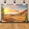 10x6.5ft Vinyl Pyramid Desert Photo Backdrop Ancient Civilization Country Egypt Pyramid Background Baby Shower Birthday Party Decor Abstract Mountain Sunset Tree Scene Banner Photo Studio Props view 4