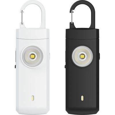 ANKOSHUN Rechargeable Personal Alarm for Women - 2 Pack Christmas Birthday Gifts for Women, Daughter, College Student, Teen Girl, Night Workers, Elders, Kids, Siren Alarm, USB Charging, Backl&White