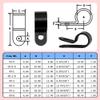 Hocansen 160Pcs Plastic Cable Clamps 8 Size Wire Cable Clips Kit 1/8" 3/16" 1/4" 5/16" 3/8" 1/2" 5/8" 3/4" Nylon Wire Clamp,Cord Fastener Clamp for Wire Management (RJ/Black) view 2