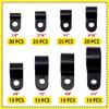 Hocansen 160Pcs Plastic Cable Clamps 8 Size Wire Cable Clips Kit 1/8" 3/16" 1/4" 5/16" 3/8" 1/2" 5/8" 3/4" Nylon Wire Clamp,Cord Fastener Clamp for Wire Management (RJ/Black) view 3