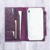 Black Purple Leather case with Pen Holder for Remarkable 2,Tooled Embossing Leather Folio Organizer Cover for Remarkable 2,N05-LRMBPU view 4