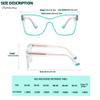 bullabulling 3 Pack Oprah Style Reading Glasses for Women Blue Light Blocking Computer Square Readers with Spring Hinge Men (black/leopard/pink, 1, multiplier_x) view 4