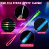 Junkin 500 Pcs Fiber Optic Wands Glow LED Light up Wand Bulk Flashing Sticks with Included Batteries for Party Favors Wedding Birthday Carnival view 2