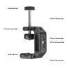 Namolit Universal C Clamp Heavy Duty Desktop Mount Clamp Lightweight Tripod Mount Clamp with Standard 1/4 Inch and 3/8 Inch Screw Holes view 3