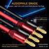 UCINNOVATE White Speaker Wire, 2 Pack 1.5m / 4.9FT OFC HiFi Speaker Cable with Gold-Plated Banana Plugs for Speakers Terminal Home Theater view 2