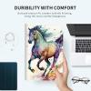 Case for All-New Kindle Fire HD 10 & 10 Plus Tablet (11th Generation, 2021 Release) 10.1" Slim Lightweight PU Leather Shock-Proof Smart Stand Cover Case with Auto Wake/Sleep,Art Watercolor Horse view 3
