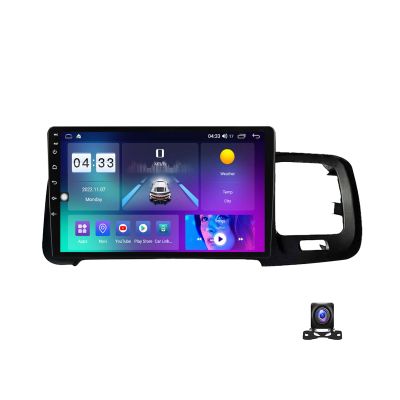 Double Din Android 12 Car Stereo 9 Inch Touchscreen Car Radio for Volvo S60 V60 2011~2020 GPS Navigation MP5 Player with AHD Backup Camera Support 4G/WiFi/USB/FM Radio/SWC/DSP/Carplay,2014~2020,M400S